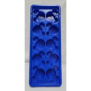 NWT Disney Mickey Mouse Head Ice Cube Tray Rigid Plastic Juice Jello Mold - Blue